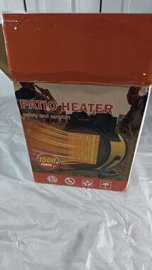 SISUPASSIE 1500W Portable Electric Fan Patio & Outdoor Space Heater Model PTC02
